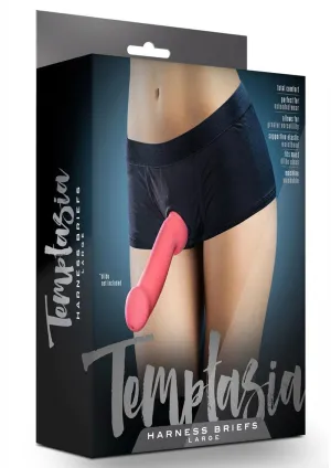 Temptasia Harness Briefs Lg Blk
