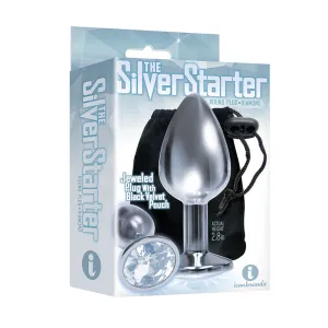 The 9's. The Silver Starter. Bejeweled Stainless Steel Plug. Diamond