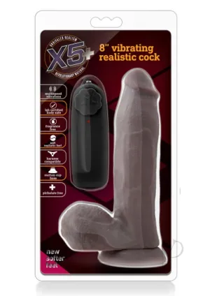 X5 Plus Vibrating Cock Chocolate 8